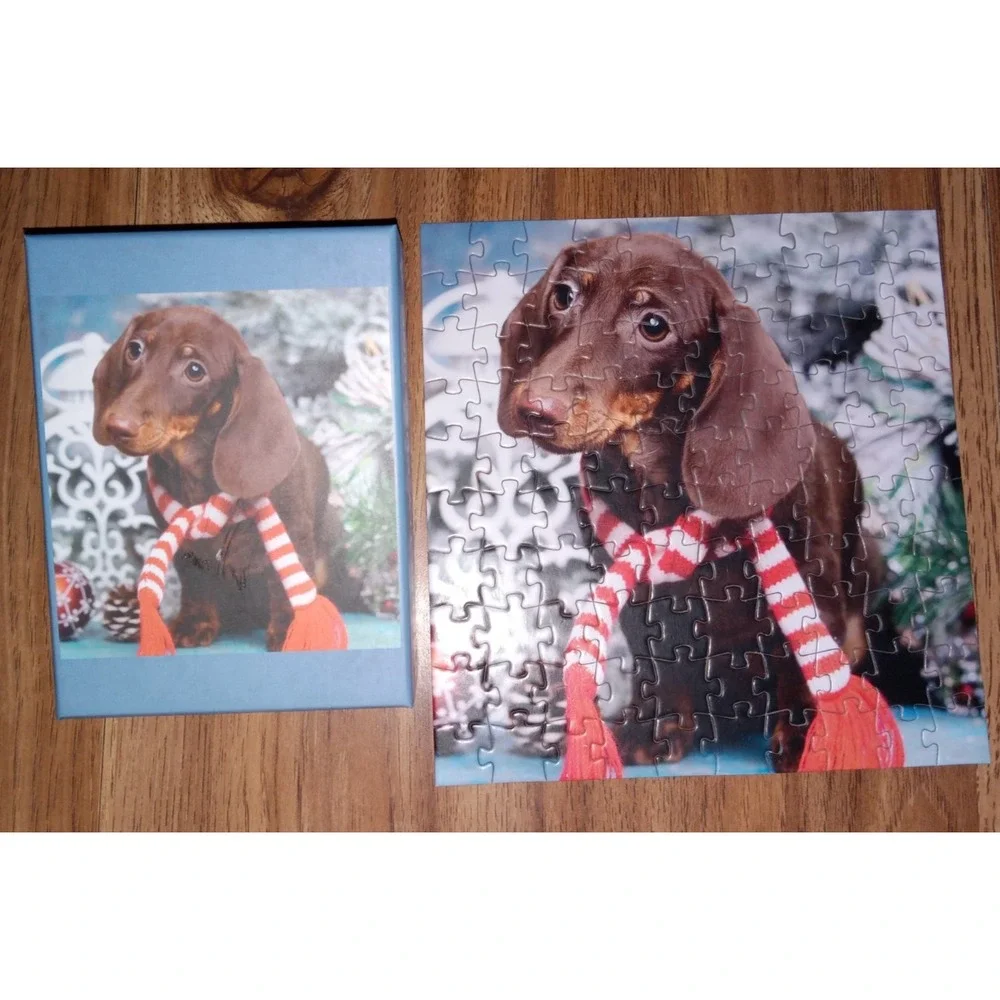 Perfectly Puzzling 100 Piece Christmas Dog Jigsaw Puzzle